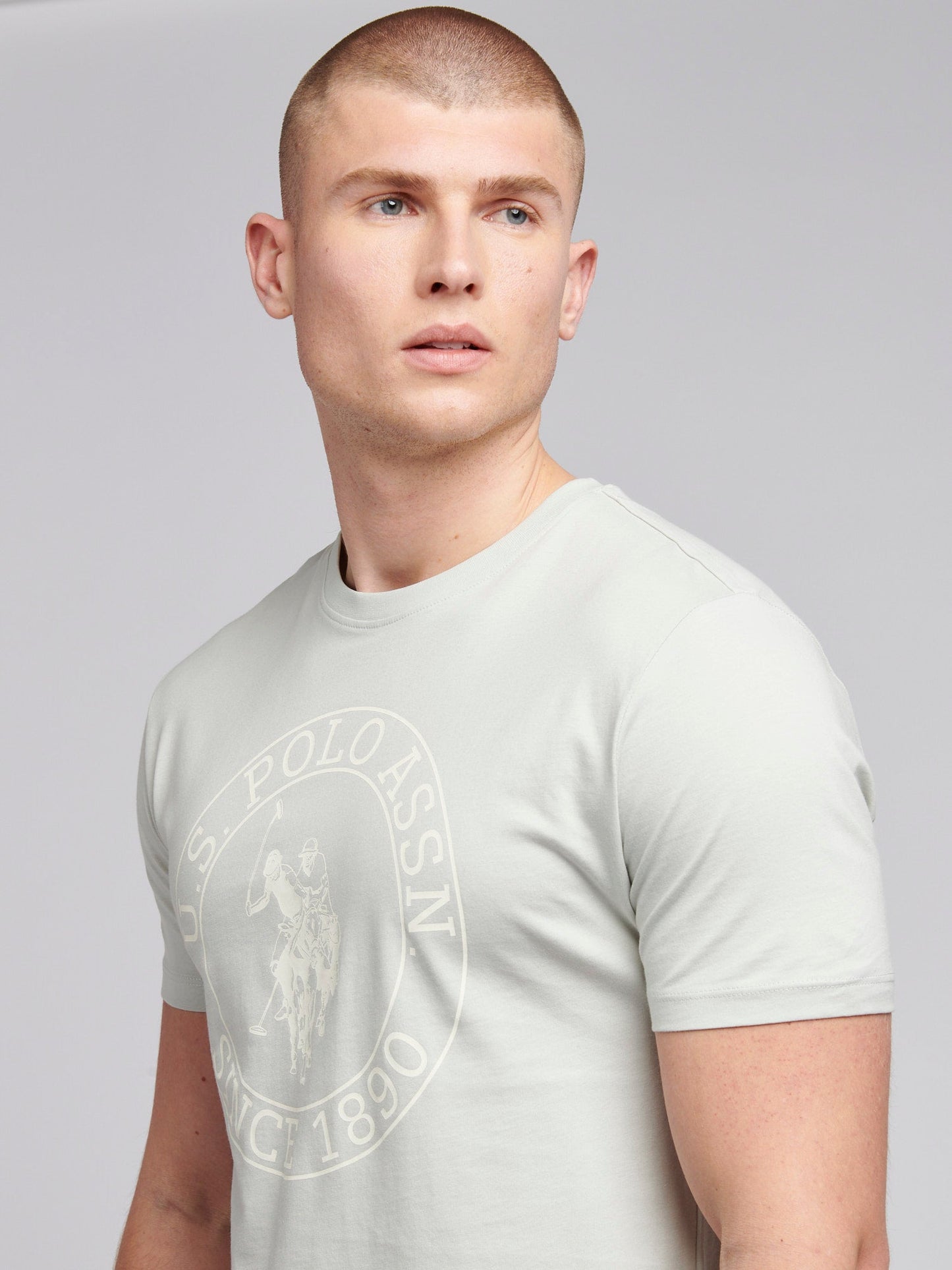 Mens Circle Print T-Shirt in Northern Droplet