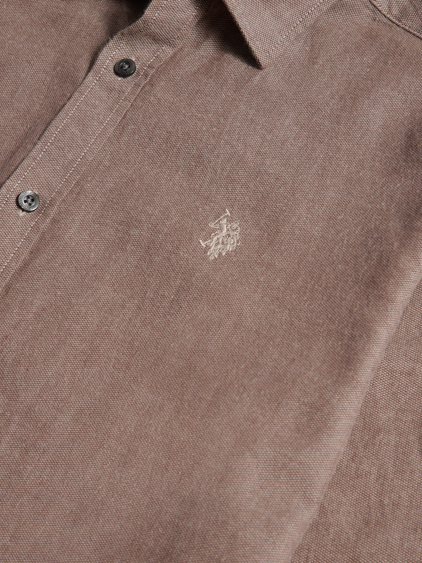 Mens Brushed Dobby Shirt in Chocolate Martini