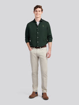 Mens Brushed Dobby Shirt in Pineneedle