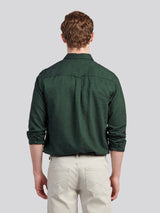 Mens Brushed Dobby Shirt in Pineneedle