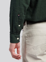 Mens Brushed Dobby Shirt in Pineneedle