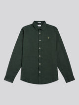 Mens Brushed Dobby Shirt in Pineneedle