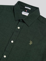 Mens Brushed Dobby Shirt in Pineneedle