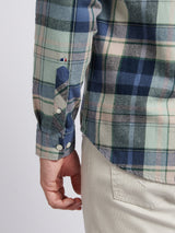 Mens Checked Buttondown Shirt in Vintage Indigo