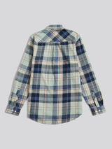 Mens Checked Buttondown Shirt in Vintage Indigo