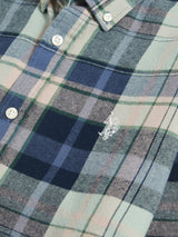 Mens Checked Buttondown Shirt in Vintage Indigo