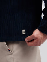 U.S. Polo Assn. Mens Textured Cord Overshirt Dark Sapphire Navy