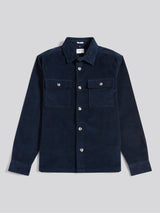 U.S. Polo Assn. Mens Textured Cord Overshirt Dark Sapphire Navy