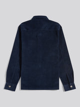 U.S. Polo Assn. Mens Textured Cord Overshirt Dark Sapphire Navy