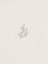 Mens Rib Texture Polo Shirt in Whisper White