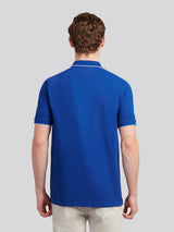 Mens Piped Polo Shirt in Sodalite Blue