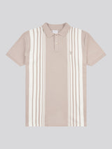 Mens Vertical Stripe Polo Shirt in Atmosphere