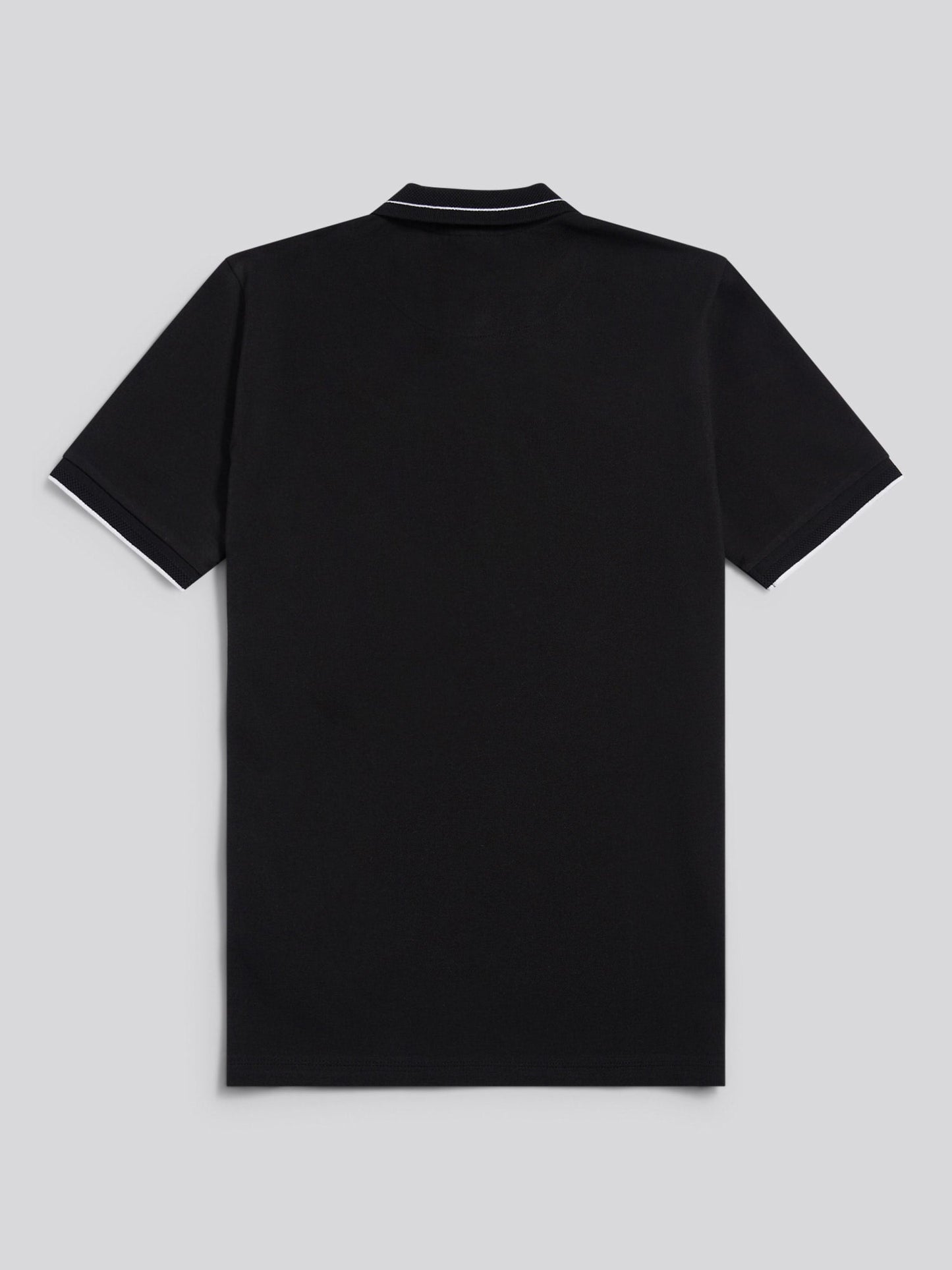Mens Smart Pique Polo Shirt in Black