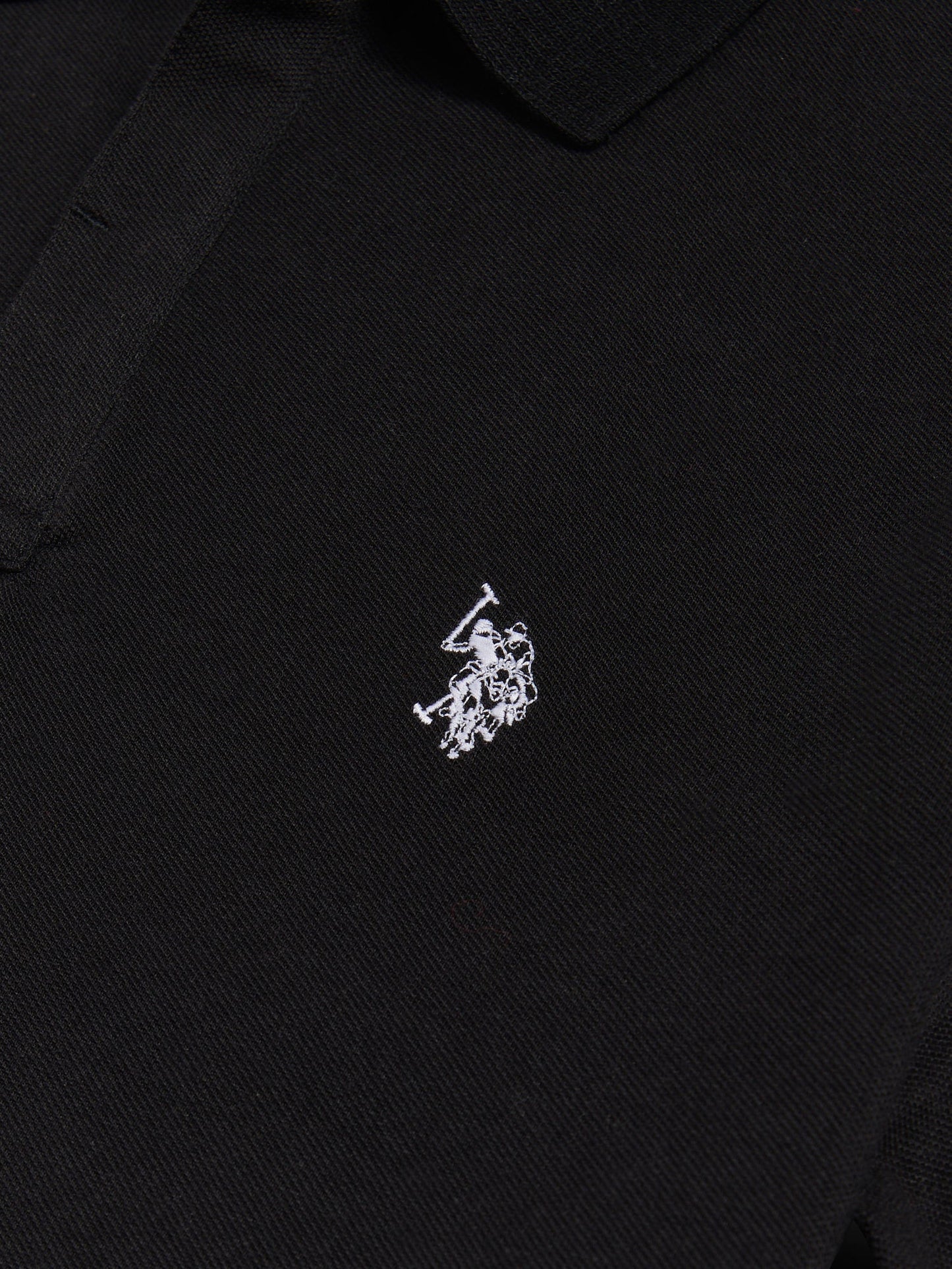 Mens Smart Pique Polo Shirt in Black