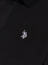 Mens Smart Pique Polo Shirt in Black