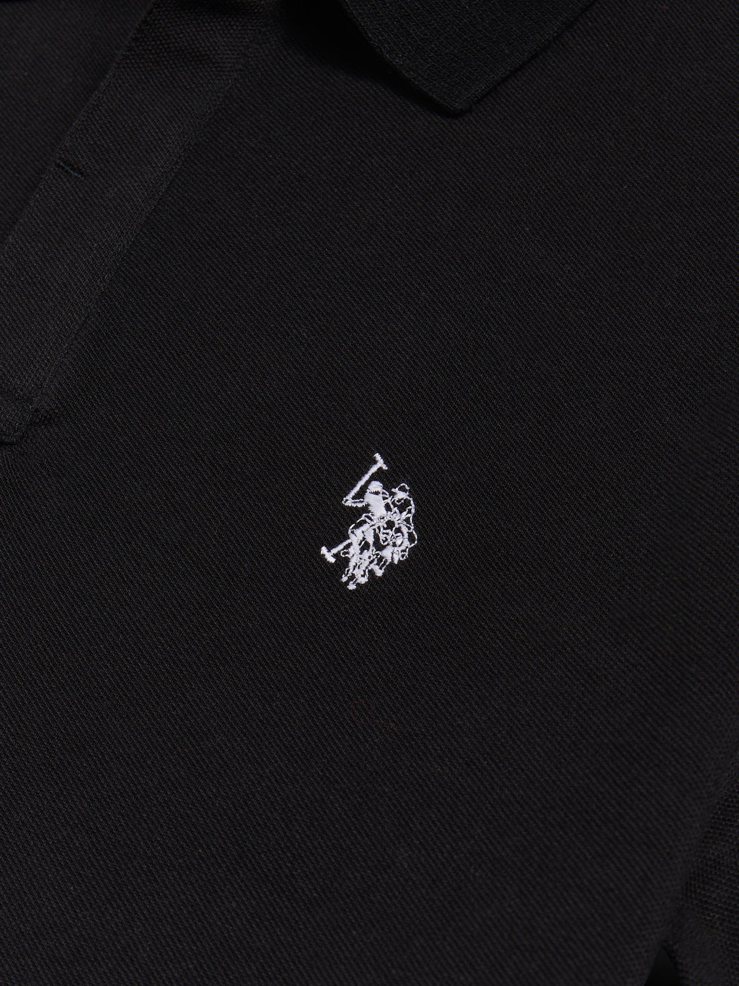 Mens Smart Pique Polo Shirt in Black