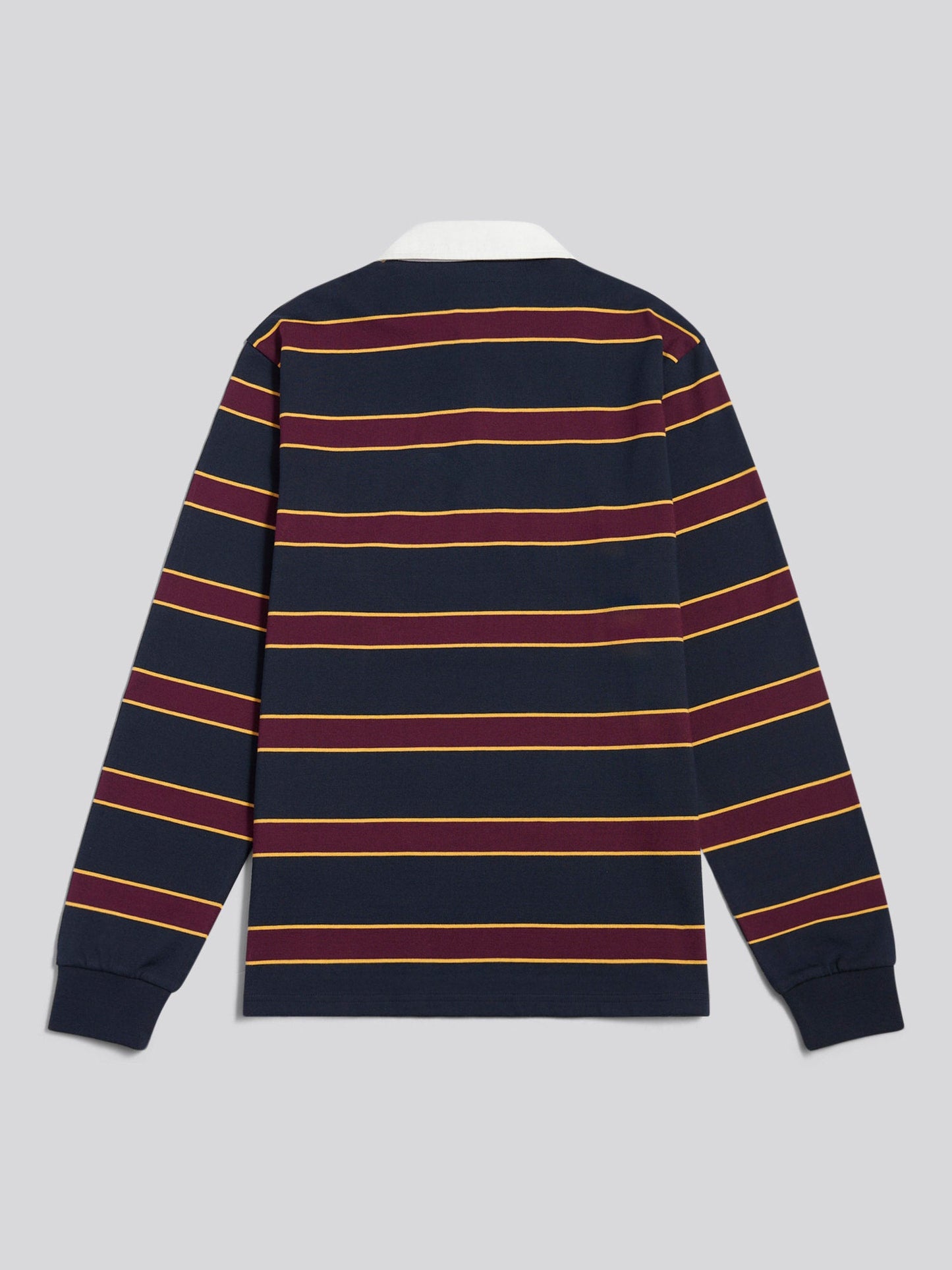 Mens Double Horsemen Stripe Rugby in Dark Sapphire Navy