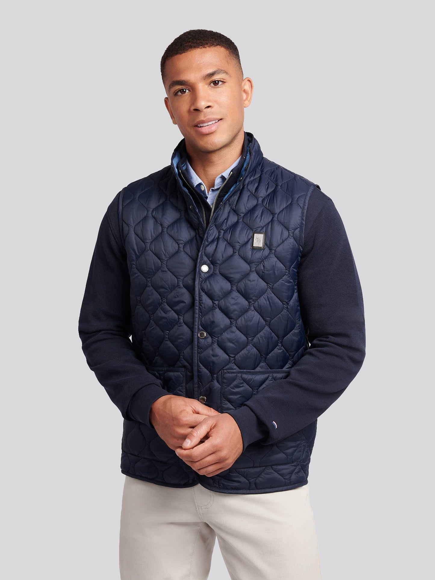 Mens Onion Quilt Lightweight Gilet Dark Sapphire Navy
