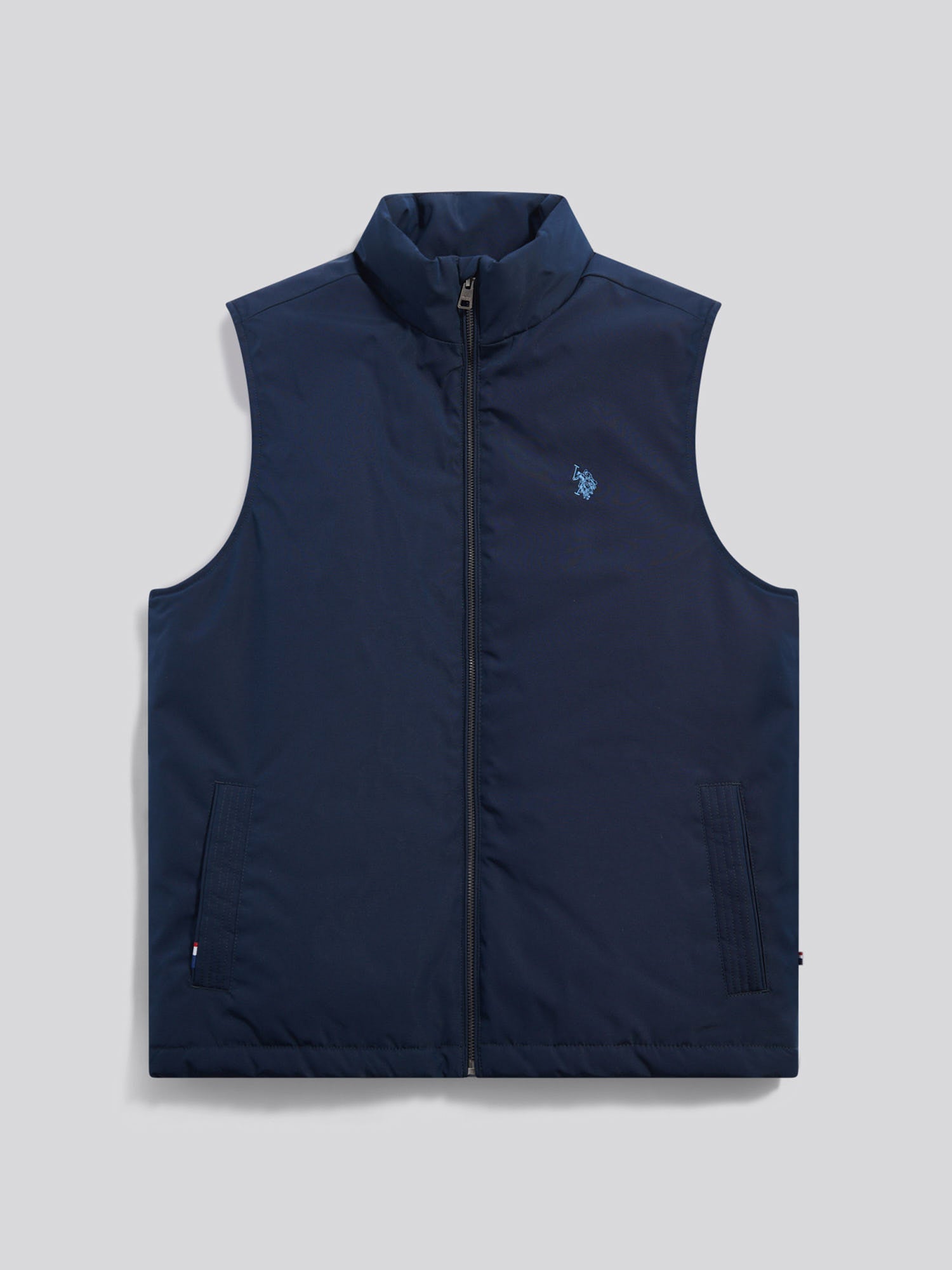 Mens Jersey Lined Quilted Gilet Dark Sapphire Navy / Moonlight Blue DHM