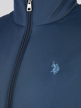 Mens Lightweight Quilt Funnel Puffer in Dark Sapphire Navy / Moonlight Blue DHM