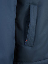 Mens Lightweight Quilt Funnel Puffer in Dark Sapphire Navy / Moonlight Blue DHM