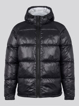 Mens High Shine Heavyweight Quilted Jacket in Black