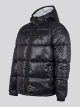 Mens High Shine Heavyweight Quilted Jacket in Black