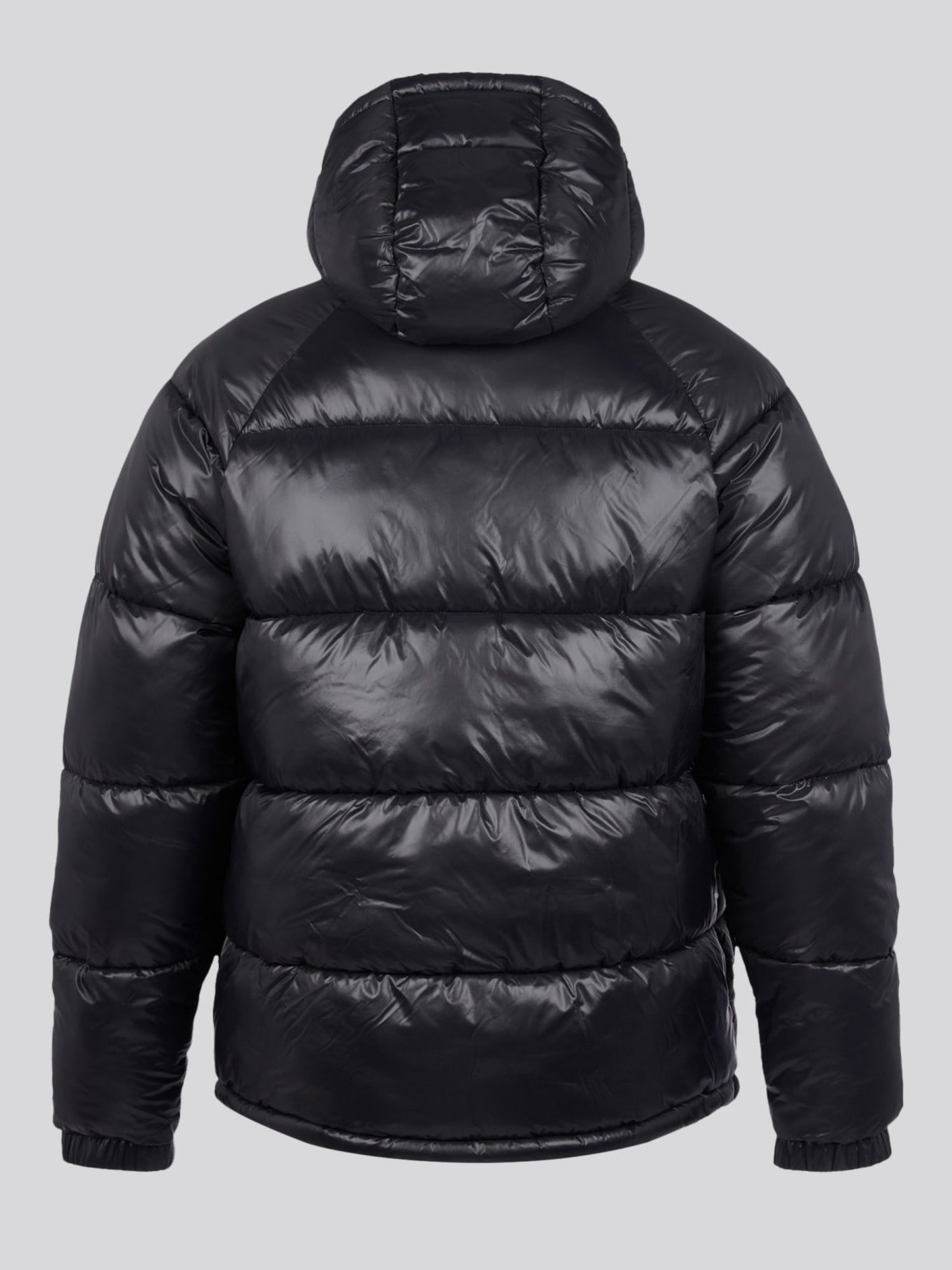 Mens High Shine Heavyweight Quilted Jacket in Black