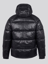 Mens High Shine Heavyweight Quilted Jacket in Black