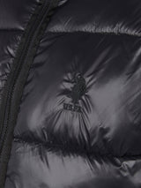 Mens High Shine Heavyweight Quilted Jacket in Black