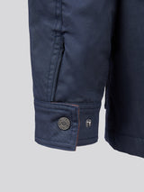 Mens Canvas Country Collared Jacket in Dark Sapphire Navy