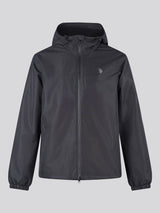 Mens Fleece Lined Winter Rain Jacket in Black