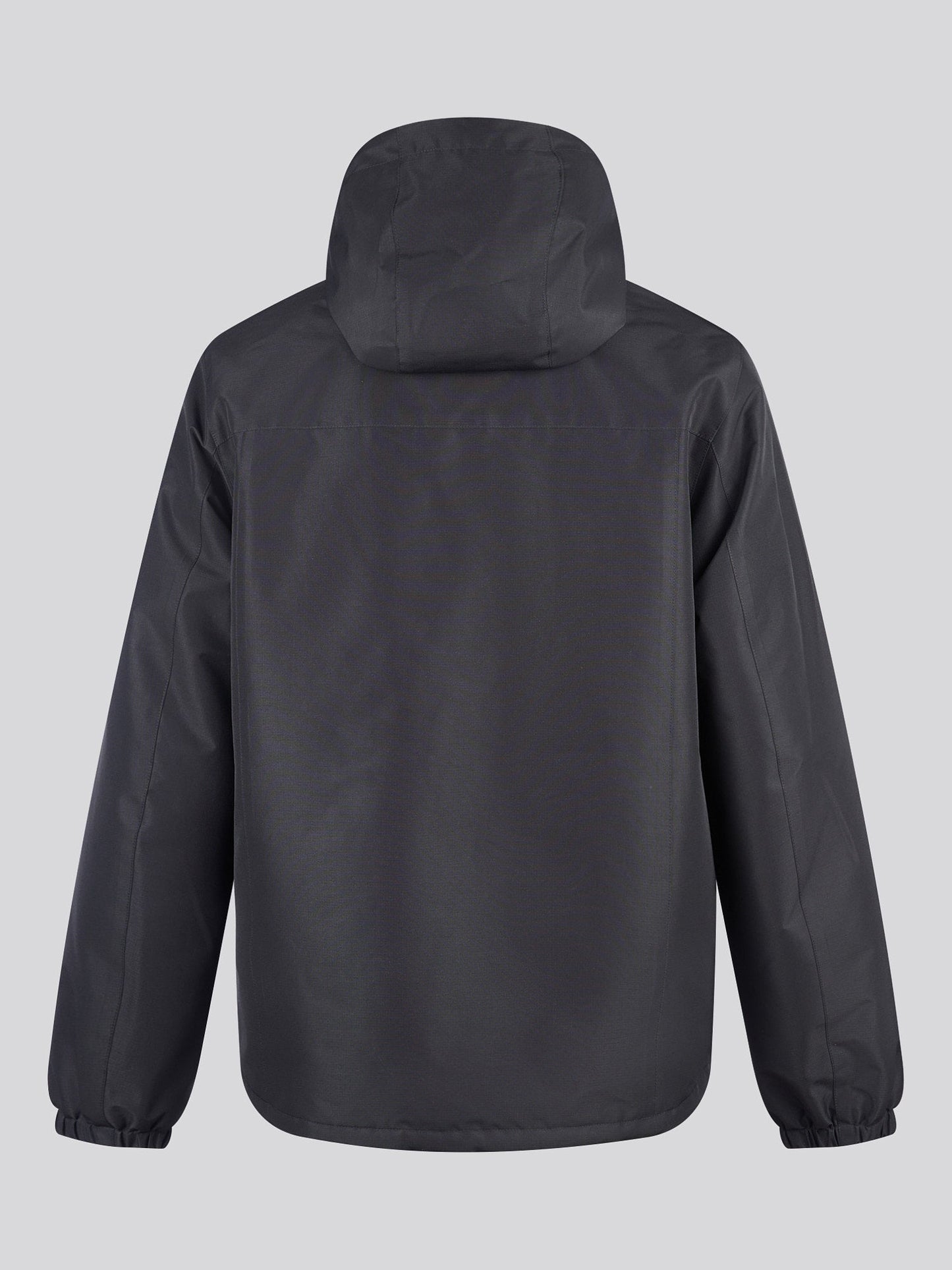 Mens Fleece Lined Winter Rain Jacket in Black