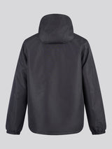 Mens Fleece Lined Winter Rain Jacket in Black