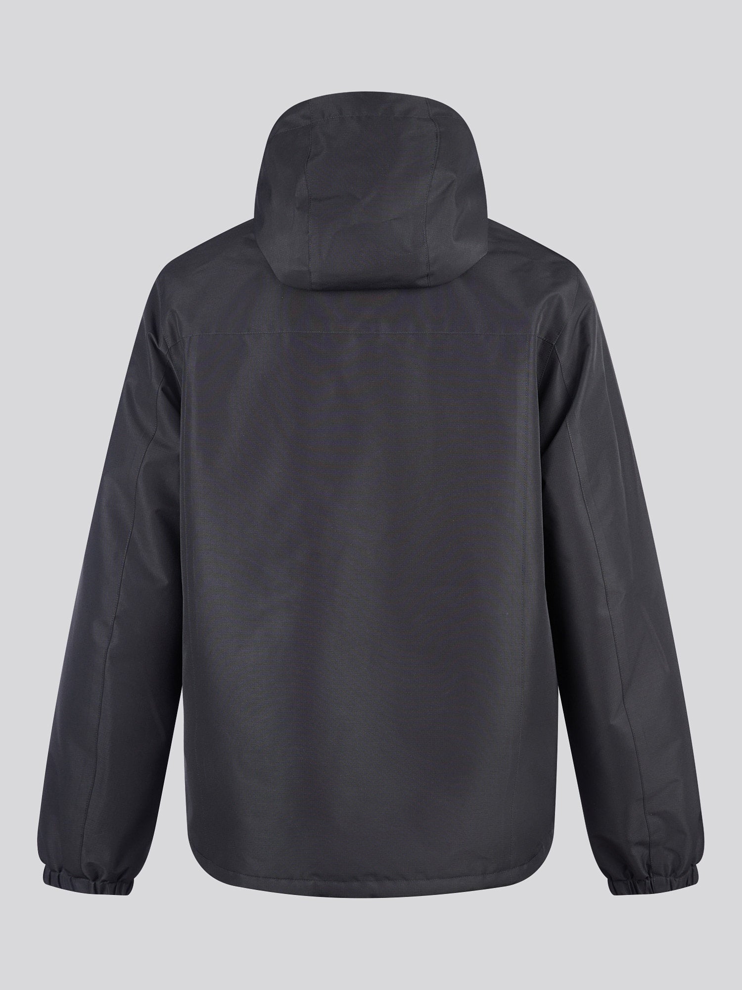 Mens Fleece Lined Winter Rain Jacket in Black