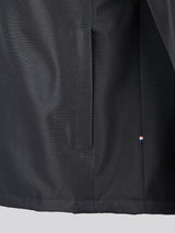 Mens Fleece Lined Winter Rain Jacket in Black