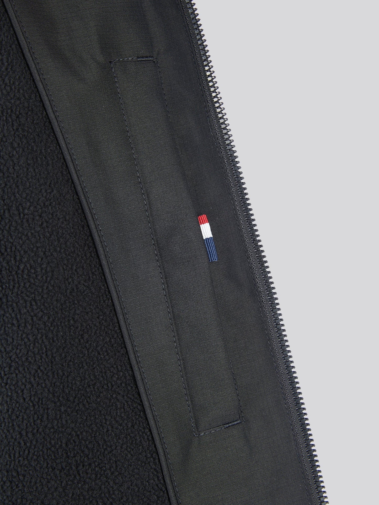 Mens Fleece Lined Winter Rain Jacket in Black