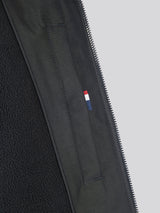 Mens Fleece Lined Winter Rain Jacket in Black