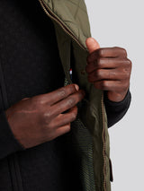 Mens Quilted Country Gilet Forest Night