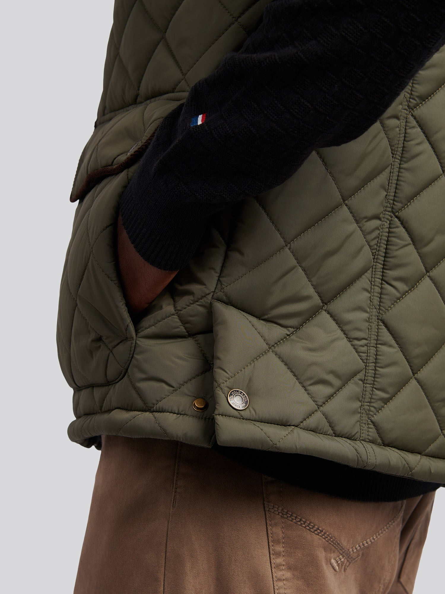 Mens Quilted Country Gilet Forest Night