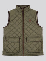 Mens Quilted Country Gilet Forest Night