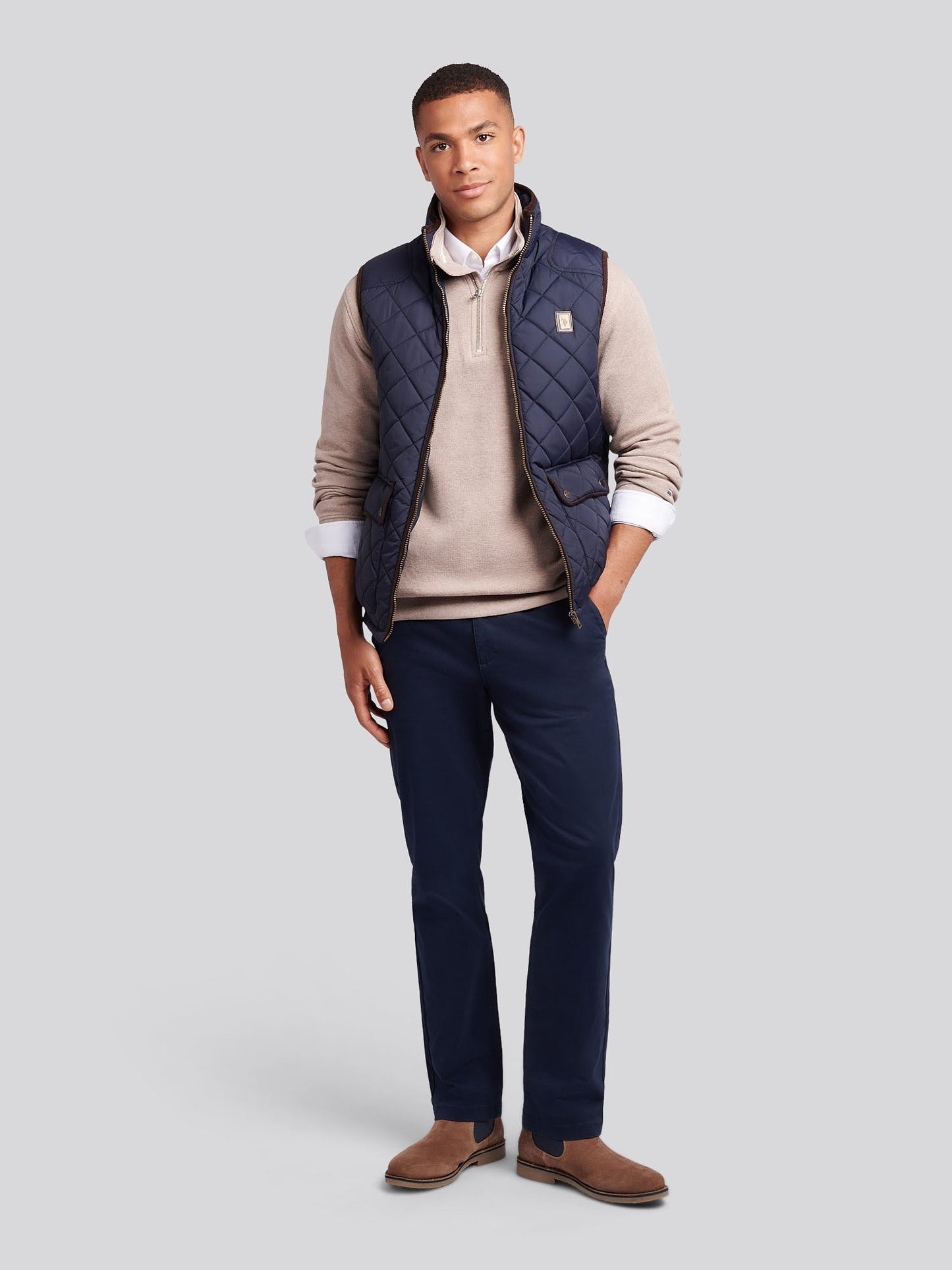 Mens Quilted Country Gilet Dark Sapphire Navy
