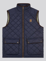 Mens Quilted Country Gilet Dark Sapphire Navy