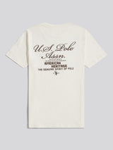 Mens Script Print Back Graphic T-Shirt in Whisper White