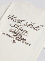 Mens Script Print Back Graphic T-Shirt in Whisper White