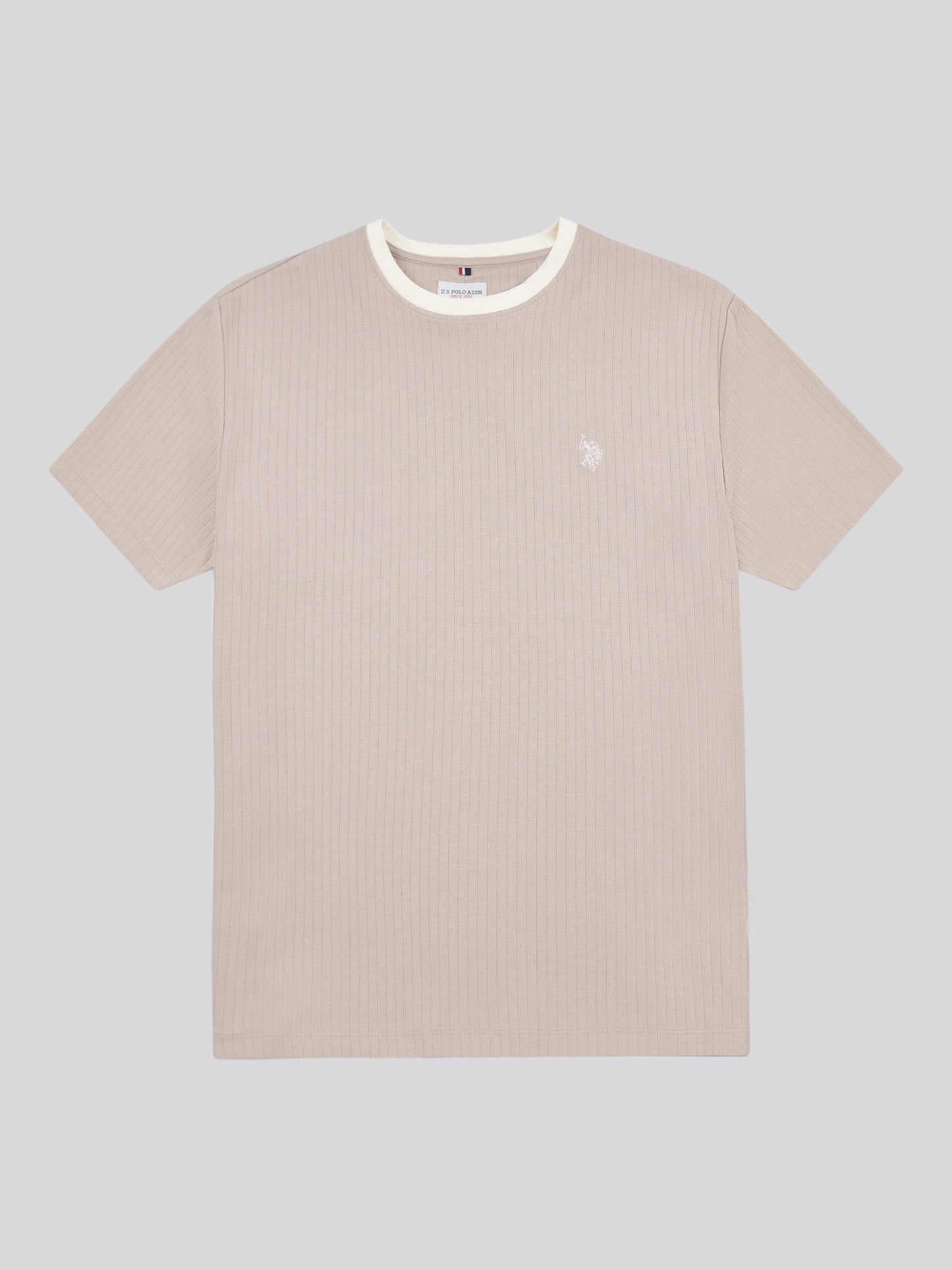 Mens Rib Texture T-Shirt in Atmosphere