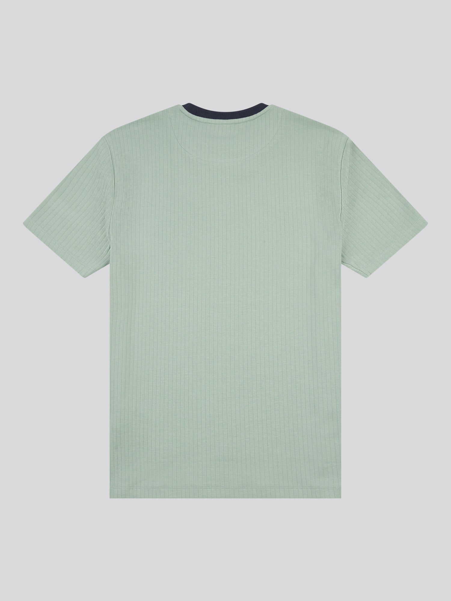 Mens Rib Texture T-Shirt in Iceberg Green