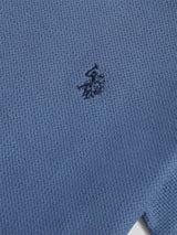 Mens HerringboneTexture T-Shirt in Vintage Indigo