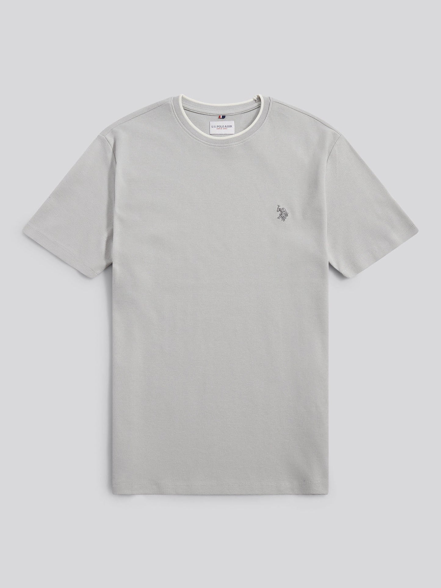 Mens Knit Texture Jersey T-Shirt in High Rise