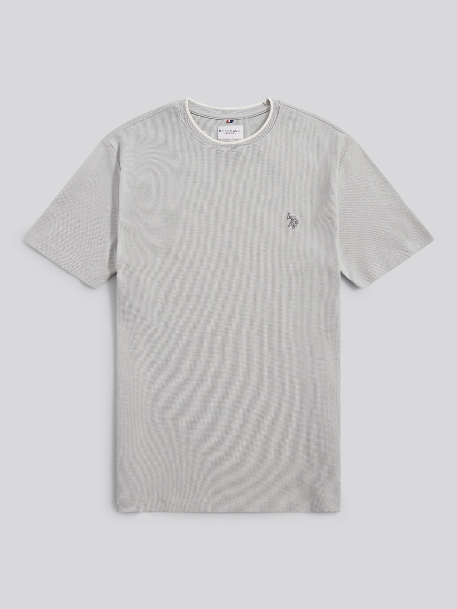 Mens Knit Texture Jersey T-Shirt in High Rise